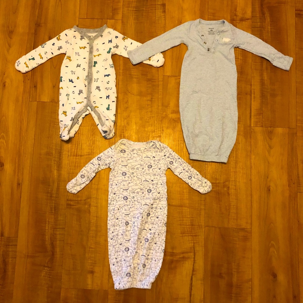 Newborn Boy Onesie Pajama Bundle - NB